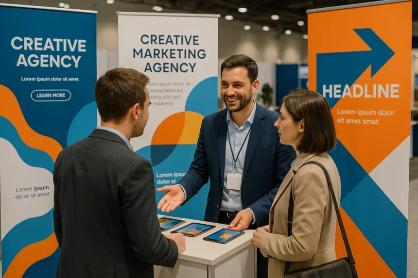 Rollup, kakémono et X-banner : 3 supports qui génèrent jusqu'à 40% de leads supplémentaires en événementiel