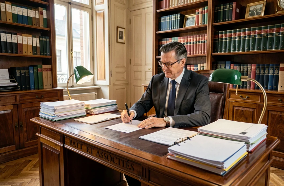 Expert-comptable du cabinet Batt et Associés à Nancy signataire de documents financiers dans un bureau classique