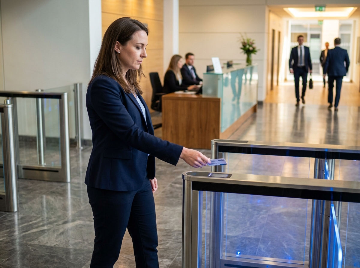 Femme gestionnaire utilisant une carte d