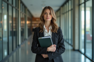 Femme d affaires confiante dans un bureau professionnel