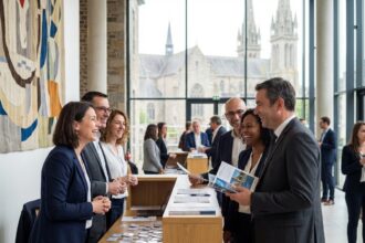 Groupe de professionnels lors d'une conférence à Landerneau